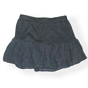 Welcome Doll Drop Waist Ribbed Knit Mini Skirt M